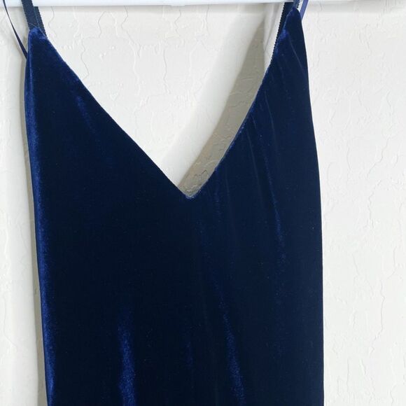 INTERMIX Navy Blue Velvet Maxi Dress - Picture 6 of 8